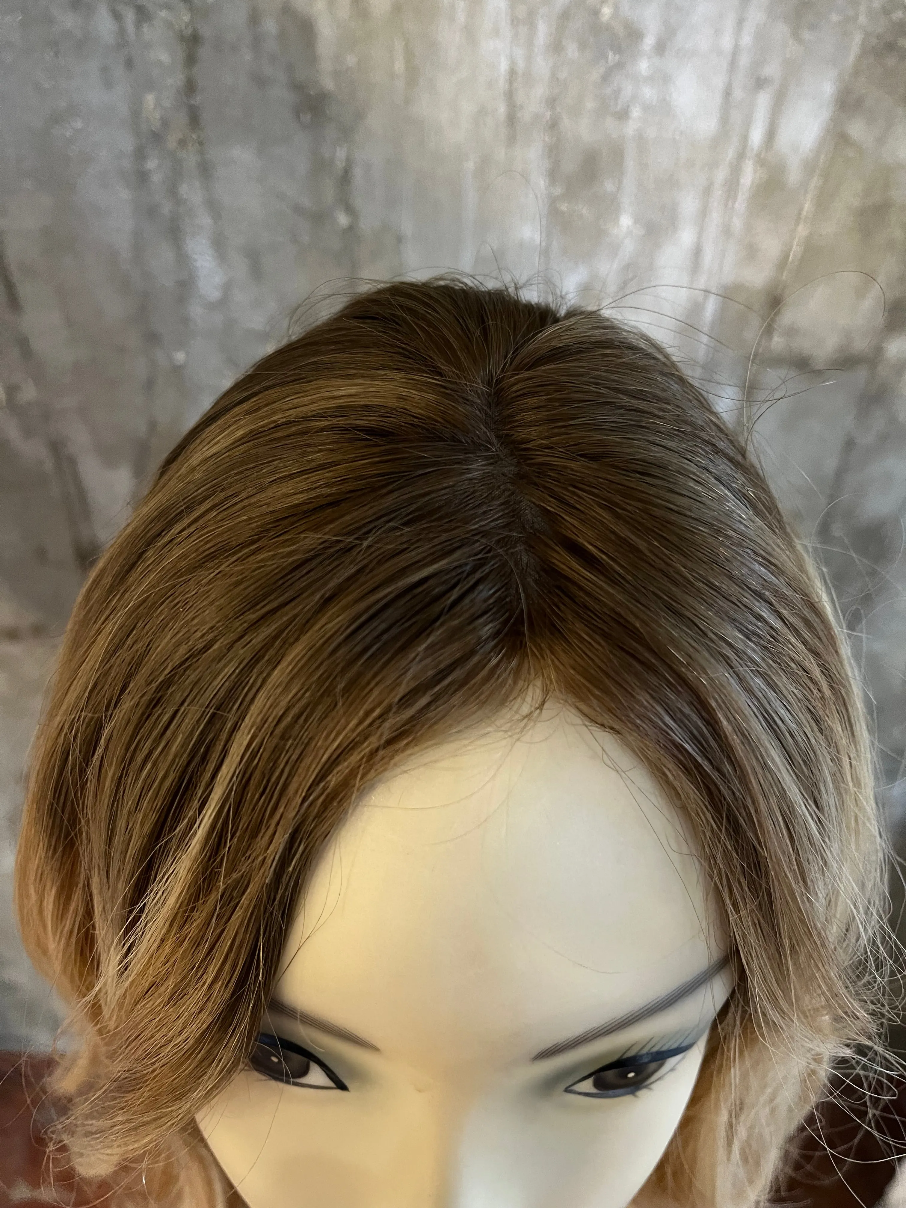 100% EUROPEAN VIRGIN HUMAN HAIR 24" STRAWBERRY BLOND WITH DARK ROOTS