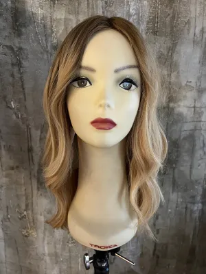 100% EUROPEAN VIRGIN HUMAN HAIR 24" STRAWBERRY BLOND WITH DARK ROOTS