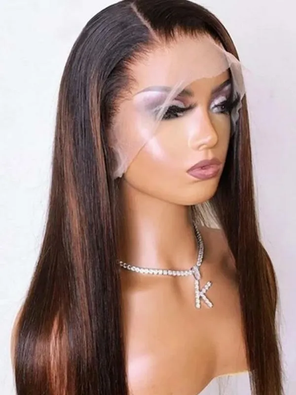 12A Grade Virgin Human Hair Sliky Straight Undetectable HD Full Lace  Wigs NCF99