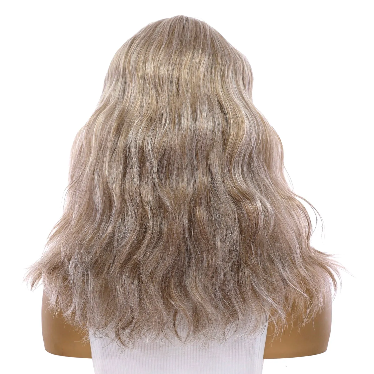 16" Divine Lace Top Wig Champagne Grey Wavy