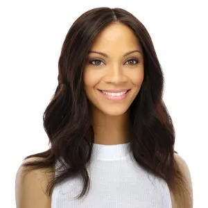16" Ponytail Silk Part Wig Dark Brown