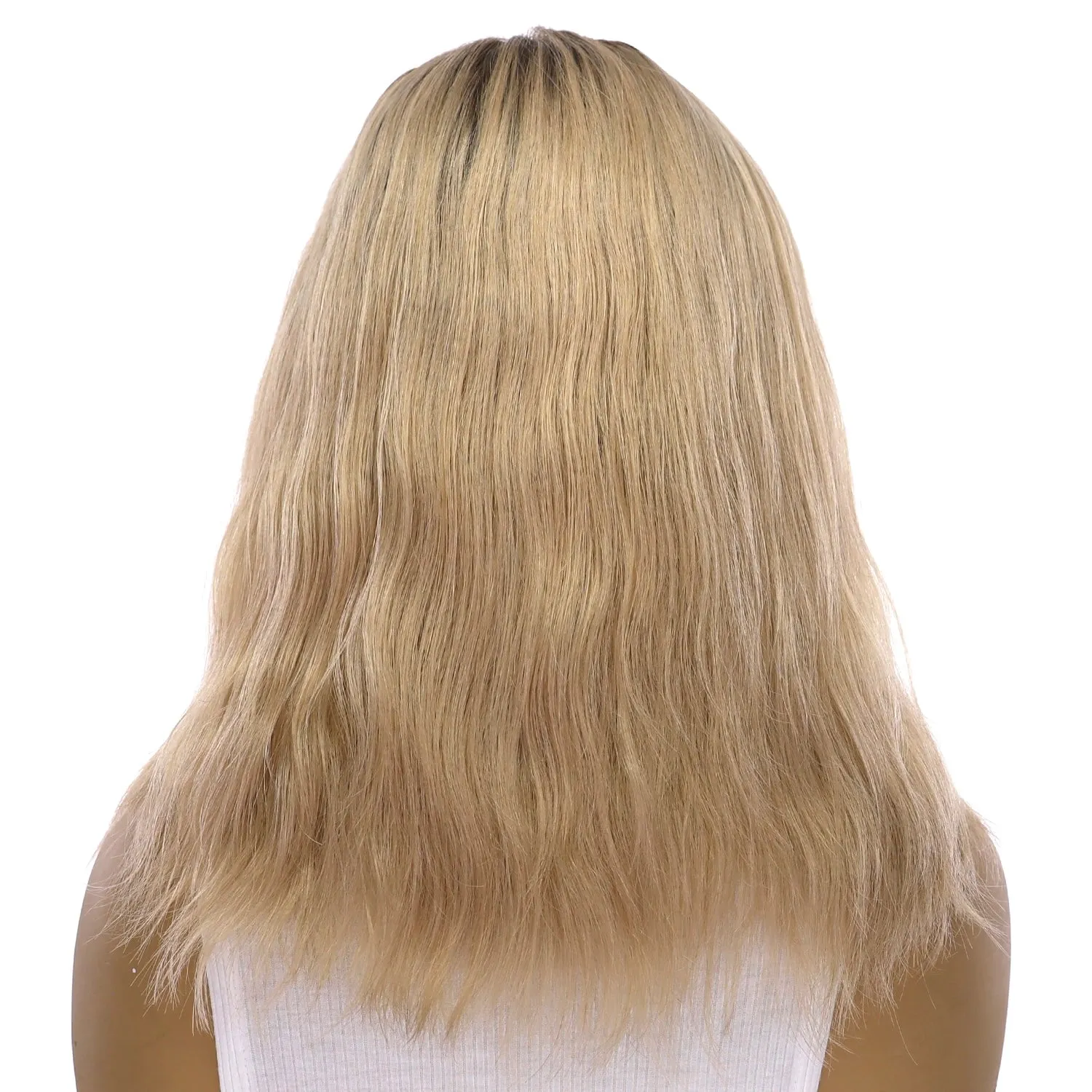 16" Princess Silk Top Wig Platinum Blonde Wavy