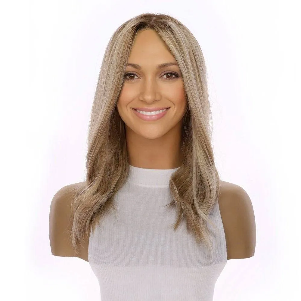 18" Princess Silk Top Wig Ash Blonde