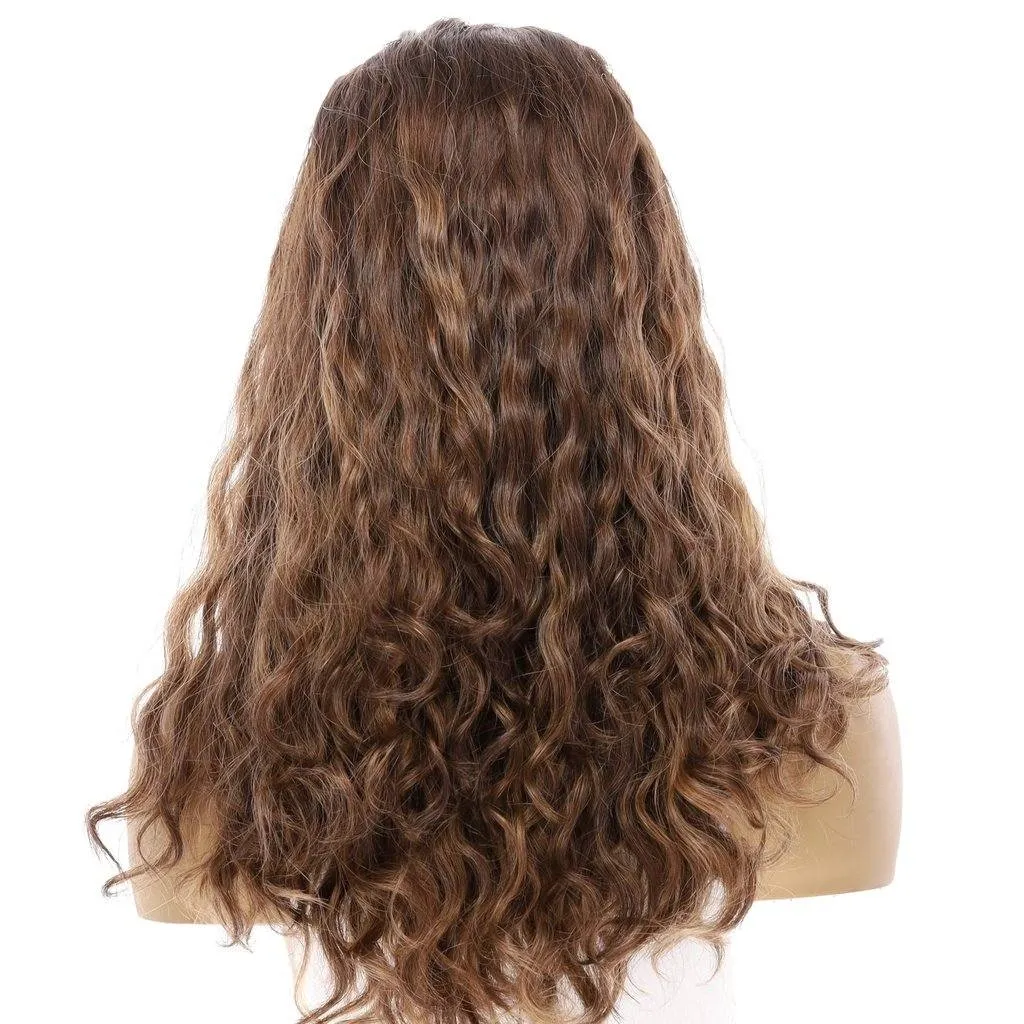 20" 3/4 Bandfall Wig Medium Brown Balayage Wavy
