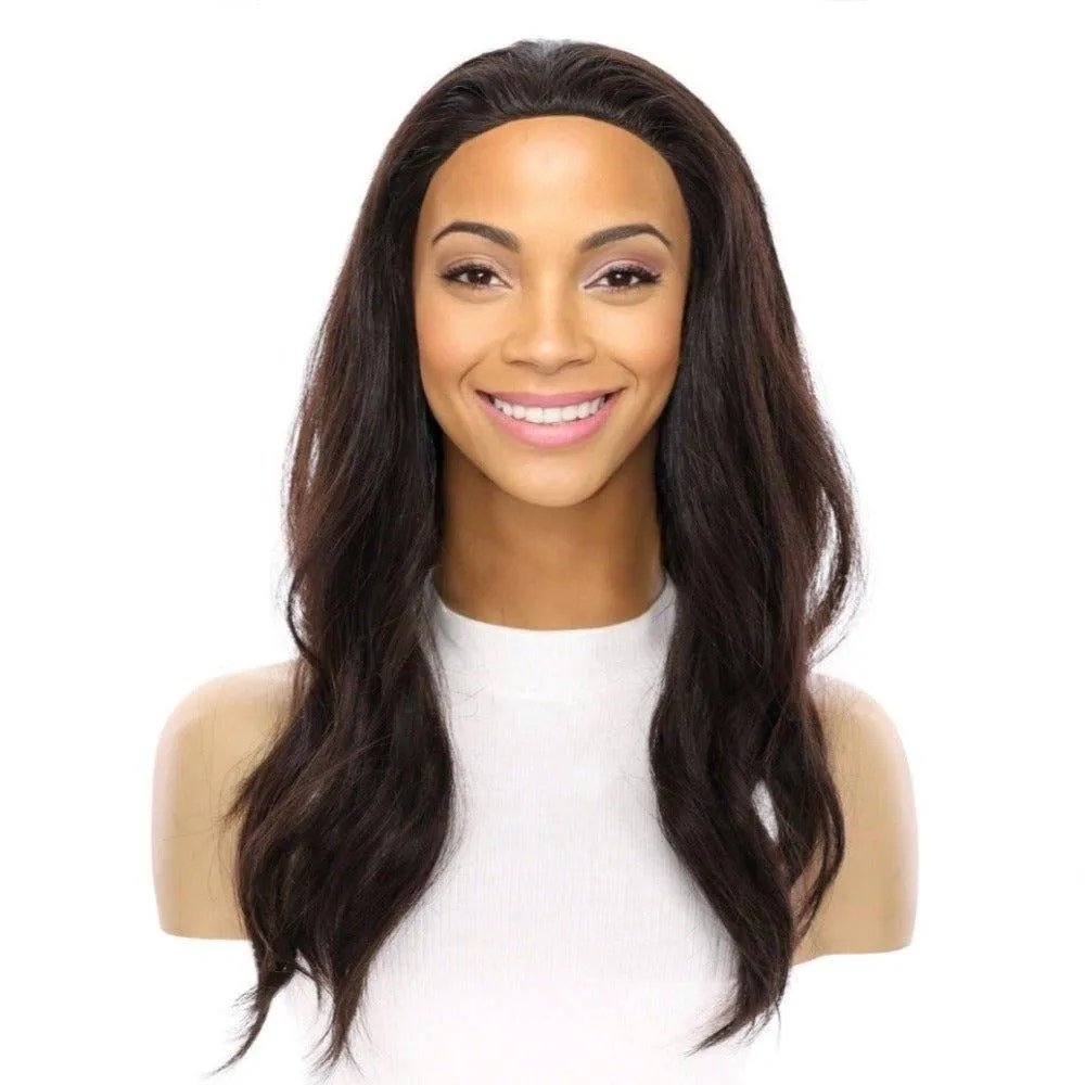 20" 3/4 Bandfall Wig Natural Black Wavy
