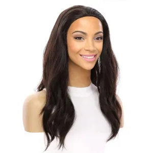 20" 3/4 Bandfall Wig Natural Black Wavy