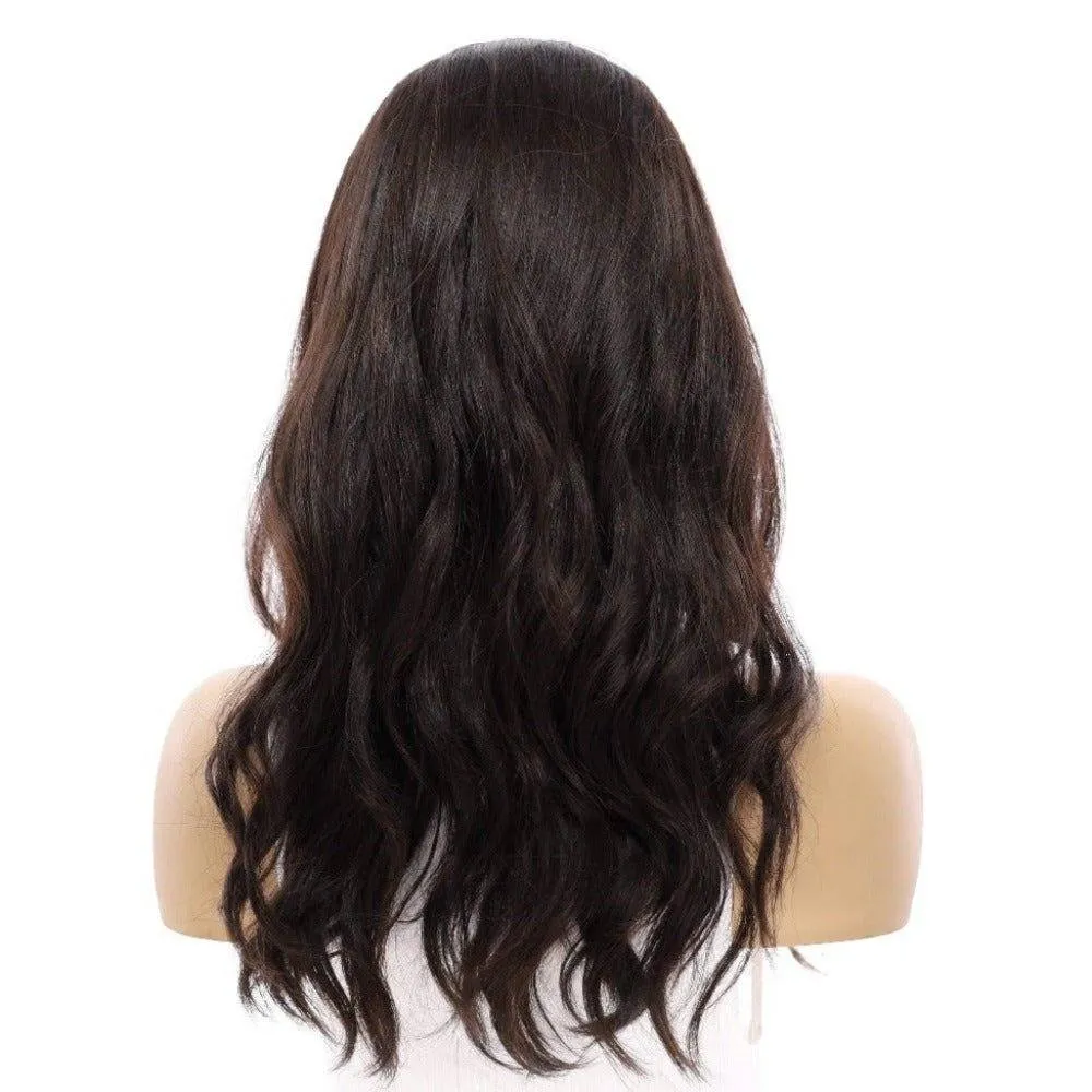 20" 3/4 Bandfall Wig Natural Black Wavy