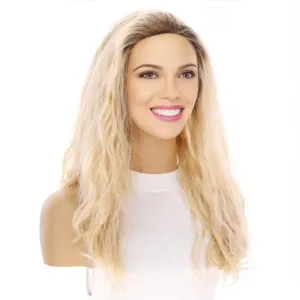 20" 3/4 Bandfall Wig Platinum Blonde Wavy