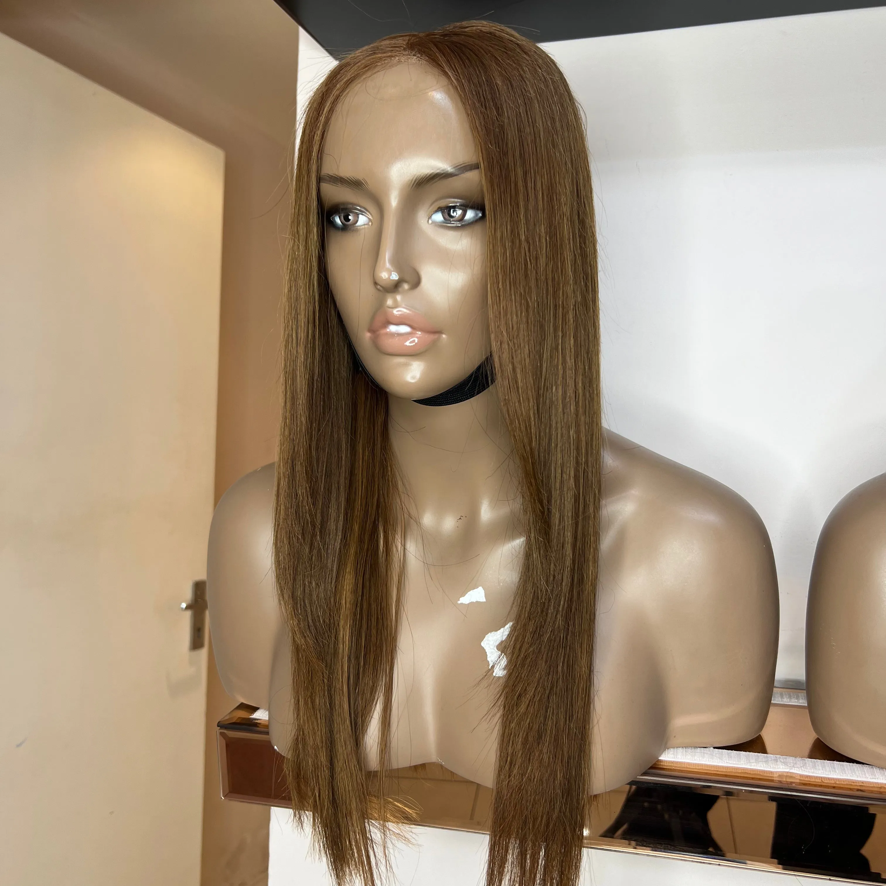 20" inch Custom Colour Brown Straight 13x6 Frontal Lace Wig - (£80 off) (Lace Cut & Cut and Styled)