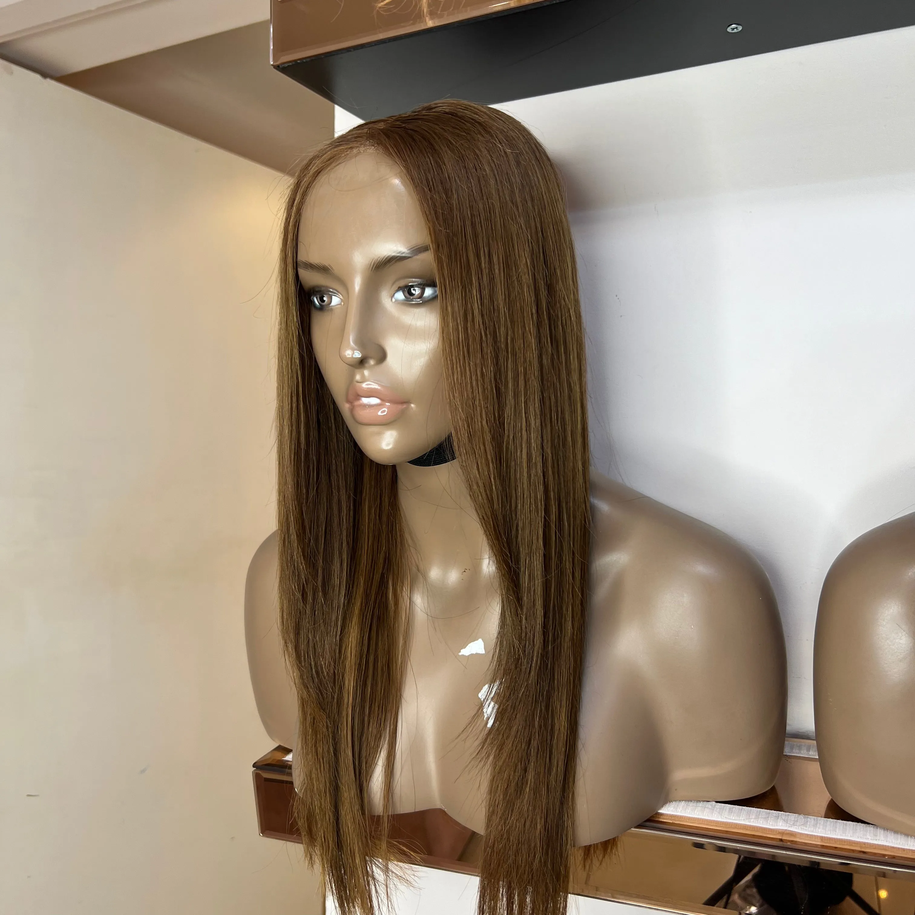 20" inch Custom Colour Brown Straight 13x6 Frontal Lace Wig - (£80 off) (Lace Cut & Cut and Styled)