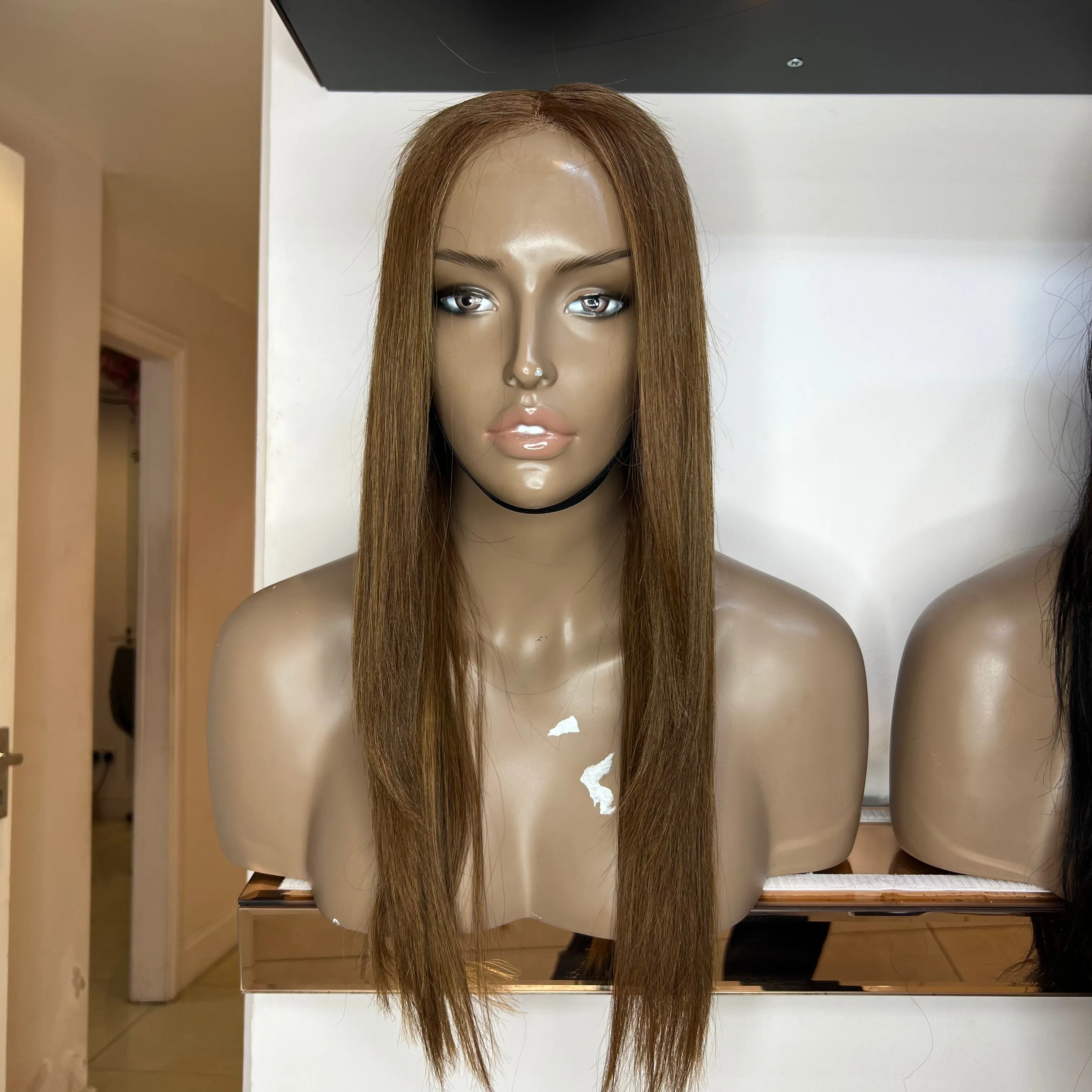20" inch Custom Colour Brown Straight 13x6 Frontal Lace Wig - (£80 off) (Lace Cut & Cut and Styled)