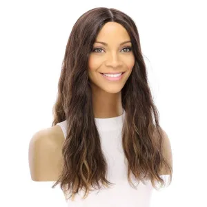 20" Princess Silk Top Wig Dark Brown Balayage Wavy