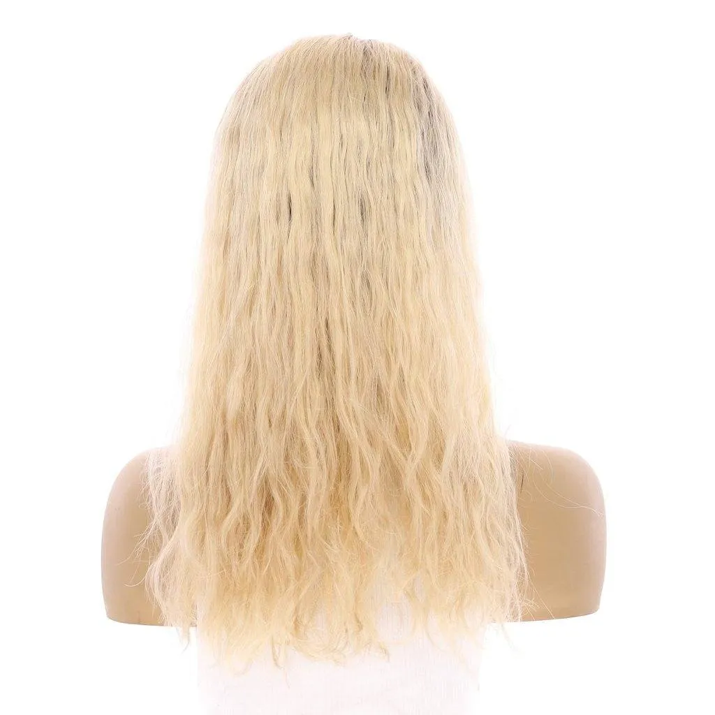 20" Princess Silk Top Wig Platinum Blonde Wavy