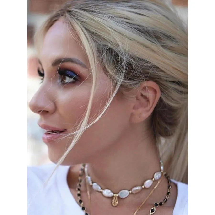 22" Ponytail Silk Part Wig Platinum Blonde w/ Partial Rooting