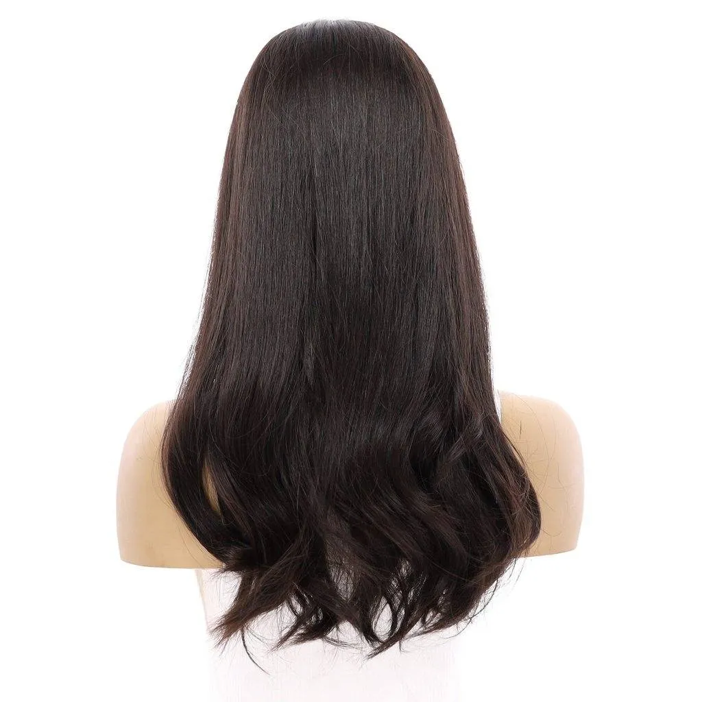 22" Princess Silk Top Wig Soft Black