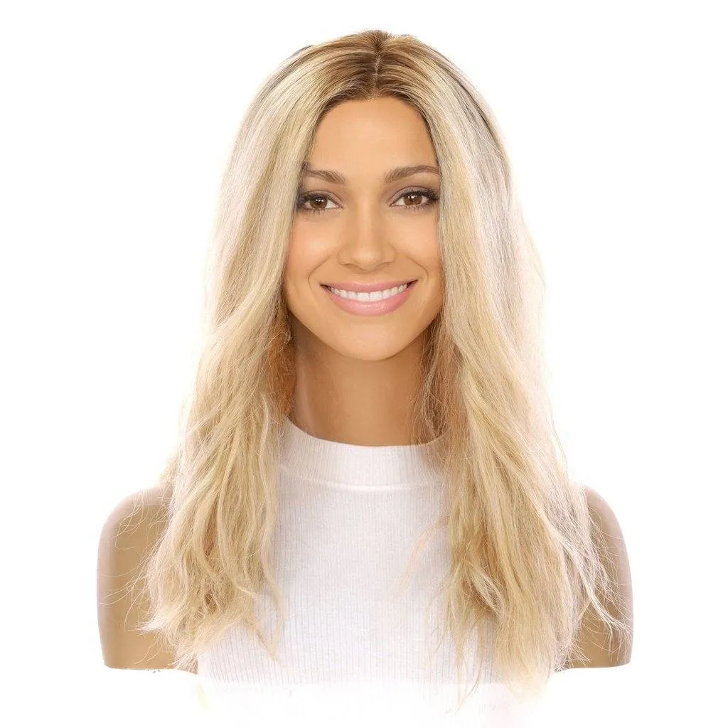 22" Reese Silk Top Wig Platinum Blonde Wavy