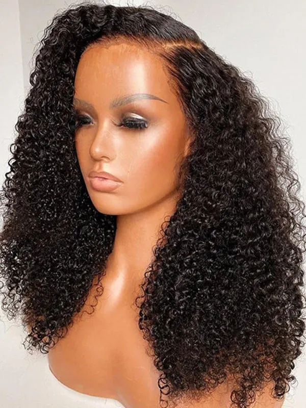 24hrs shipping Chinalacewig Best Undetectable HD Lace Virgin Human Hair  Afro Curl 13x6 HD Lace Wig NCF96
