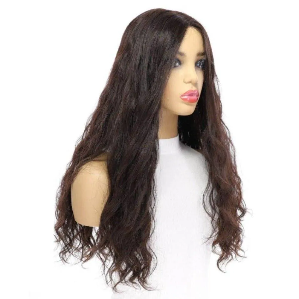 24" Divine Lace Top Wig Natural Black Wavy