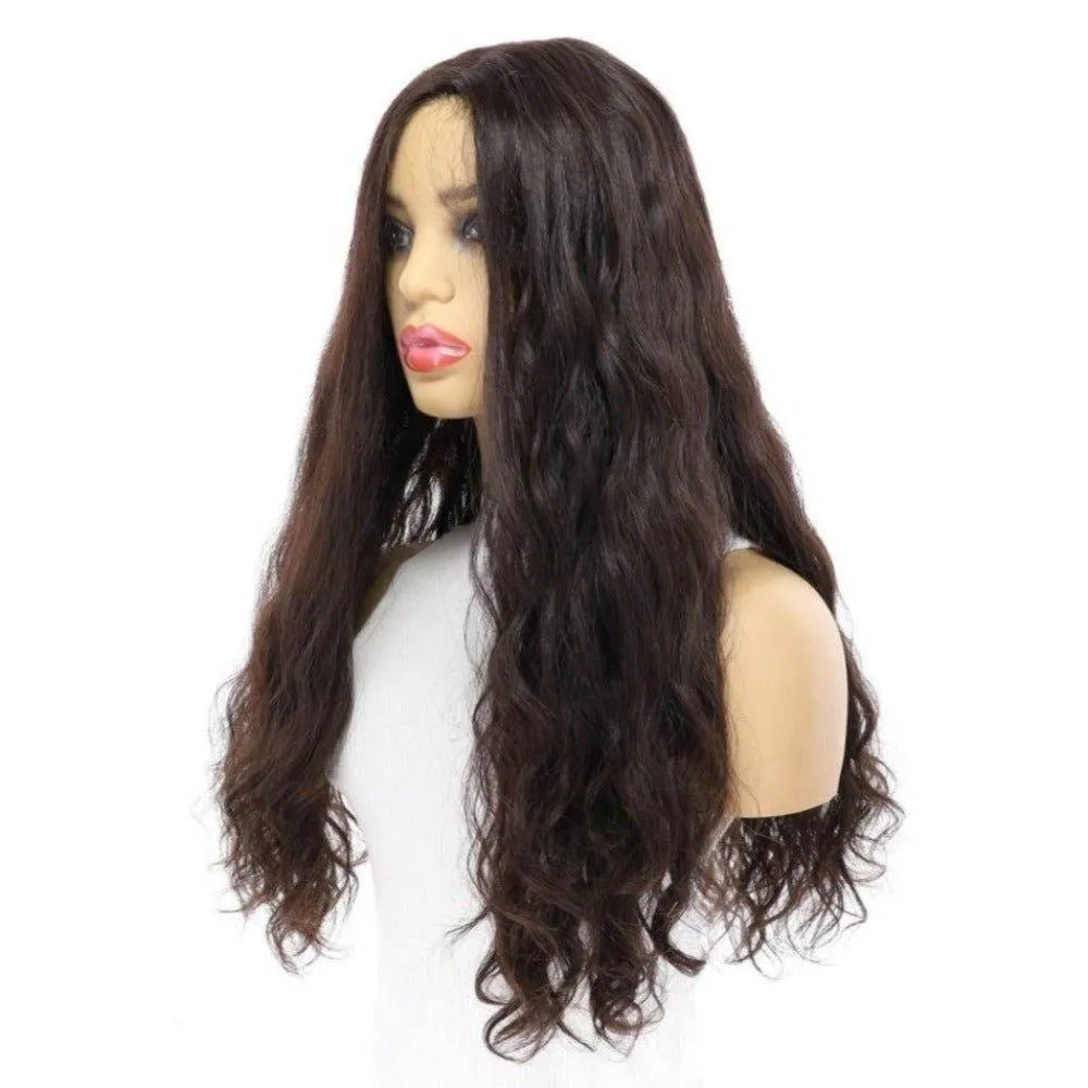 24" Divine Lace Top Wig Natural Black Wavy