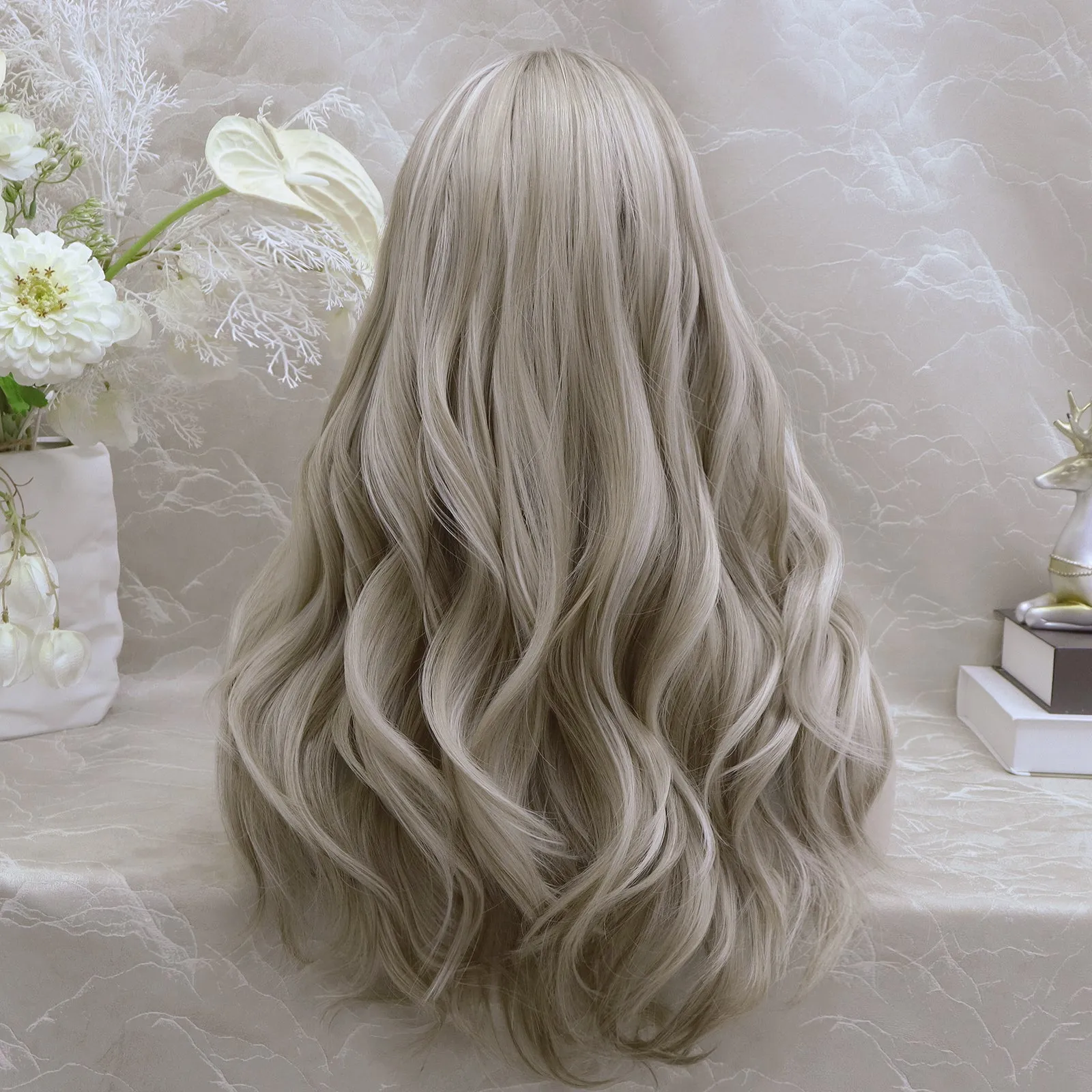 Angela Collection-Lona collection T part glue less wigs blonde&brown&pink&blue