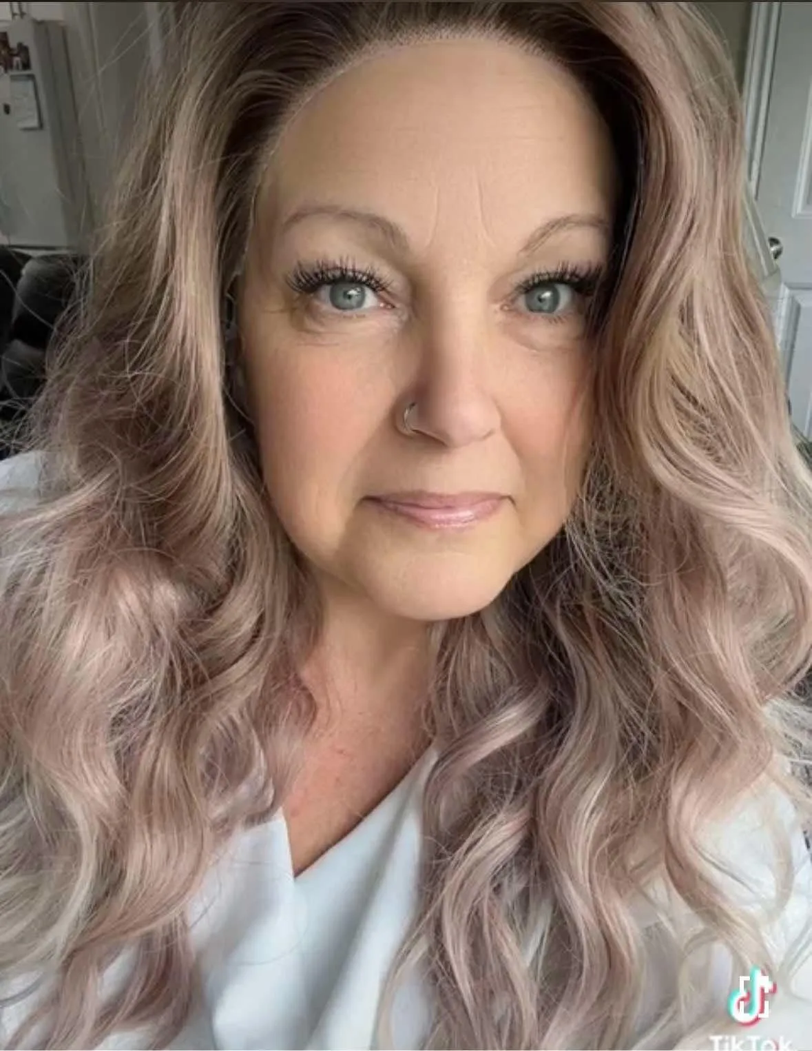 Brenda Collection-Amelia glueless Apricot color with wavy style 13*4 free parting with adjustable bands