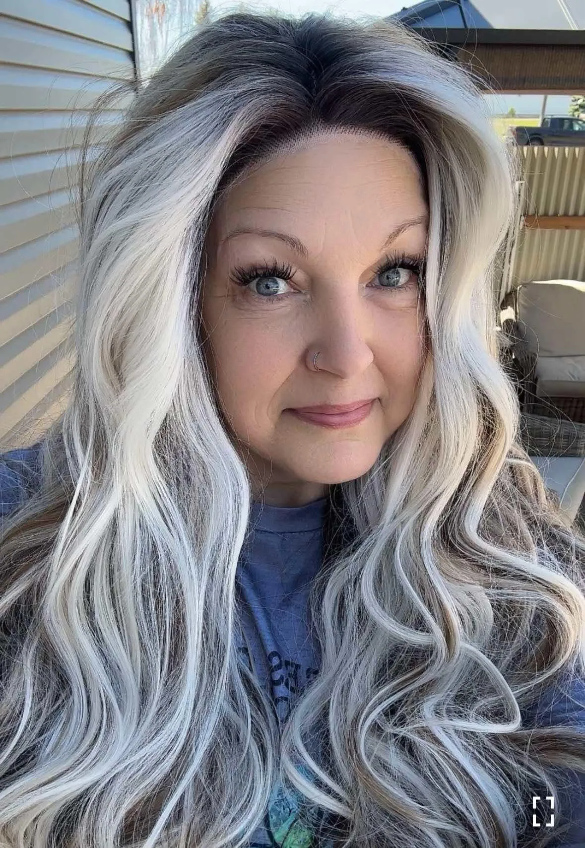 Brenda Collection-Rachel Ombre Brown with Beige Highlight curly Hairstyle Glueless with elastic bands lace Front Synthetic wig Adjustable
