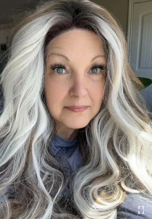 Brenda Collection-Rachel Ombre Brown with Beige Highlight curly Hairstyle Glueless with elastic bands lace Front Synthetic wig Adjustable