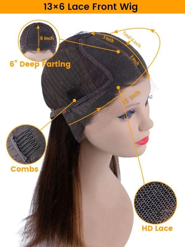 Chinalacewig 13X6in 2In1 Tight Twisted Curly HD Lace Human Virgin Wig GW02