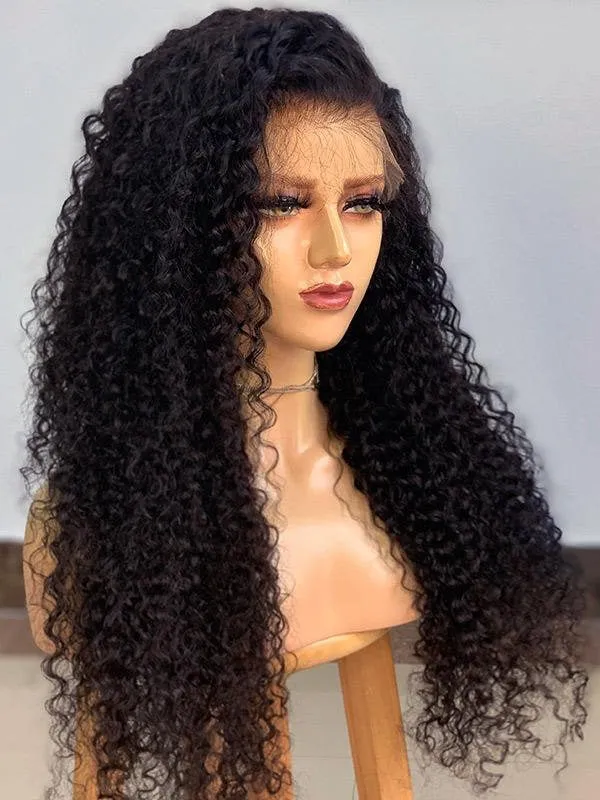 Chinalacewig Brazilian Virgin Hair Human Hair Undetectable Full HD Lace Curly Wigs NCF102