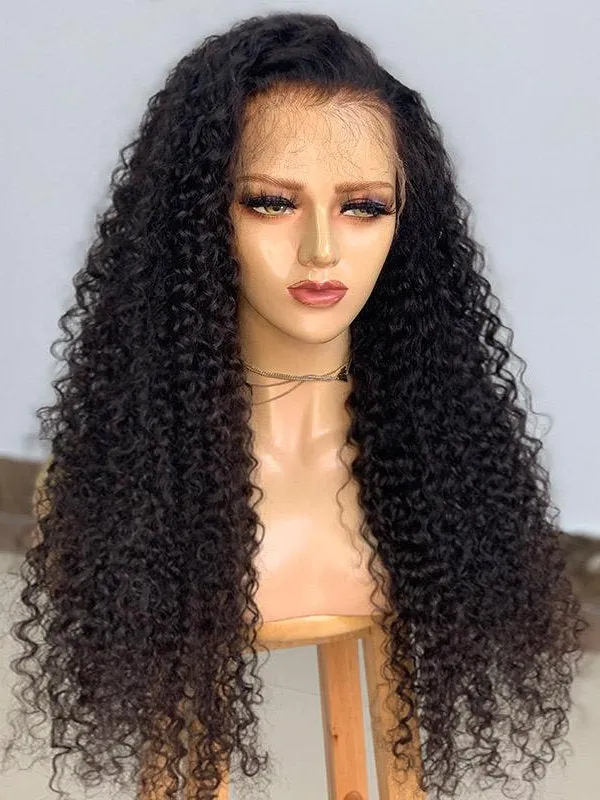 Chinalacewig Brazilian Virgin Hair Human Hair Undetectable Full HD Lace Curly Wigs NCF102