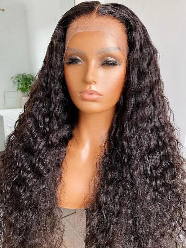 Chinalacewig Deep Wave 13x6 Undetectable HD Lace Front Human Hair Wigs NCF63