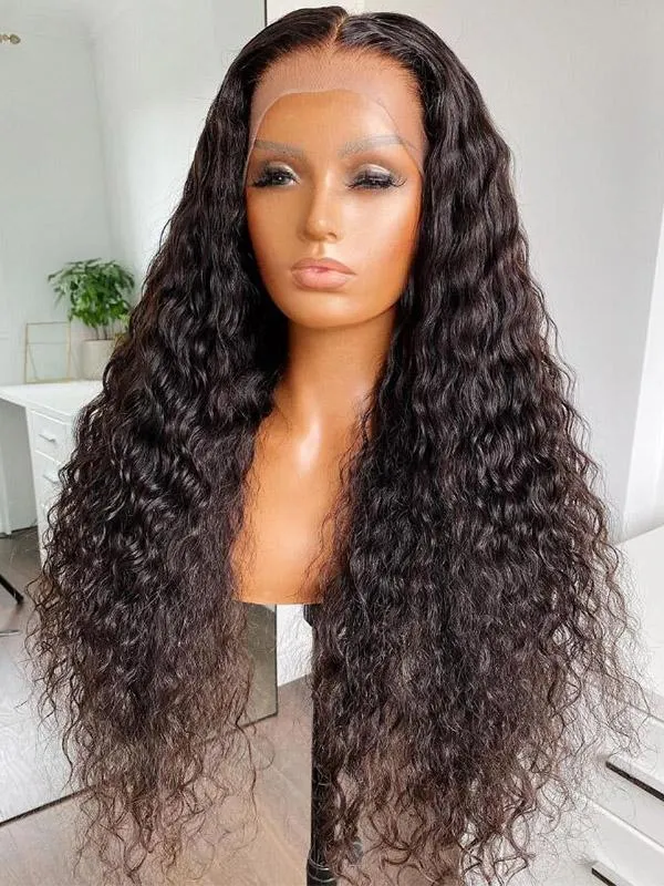 Chinalacewig Deep Wave 13x6 Undetectable HD Lace Front Human Hair Wigs NCF63