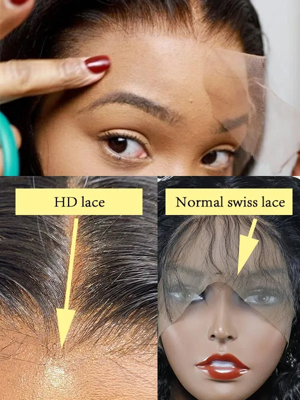 Chinalacewig Deep Wave 13x6 Undetectable HD Lace Front Human Hair Wigs NCF63