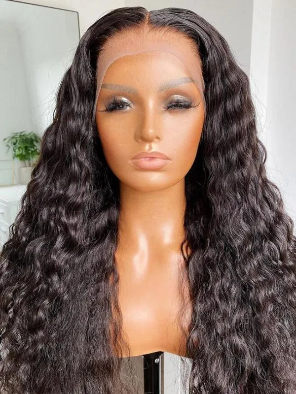 Chinalacewig Deep Wave 13x6 Undetectable HD Lace Front Human Hair Wigs NCF63