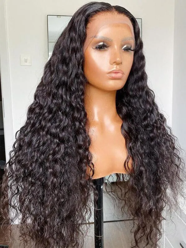 Chinalacewig Deep Wave 13x6 Undetectable HD Lace Front Human Hair Wigs NCF63