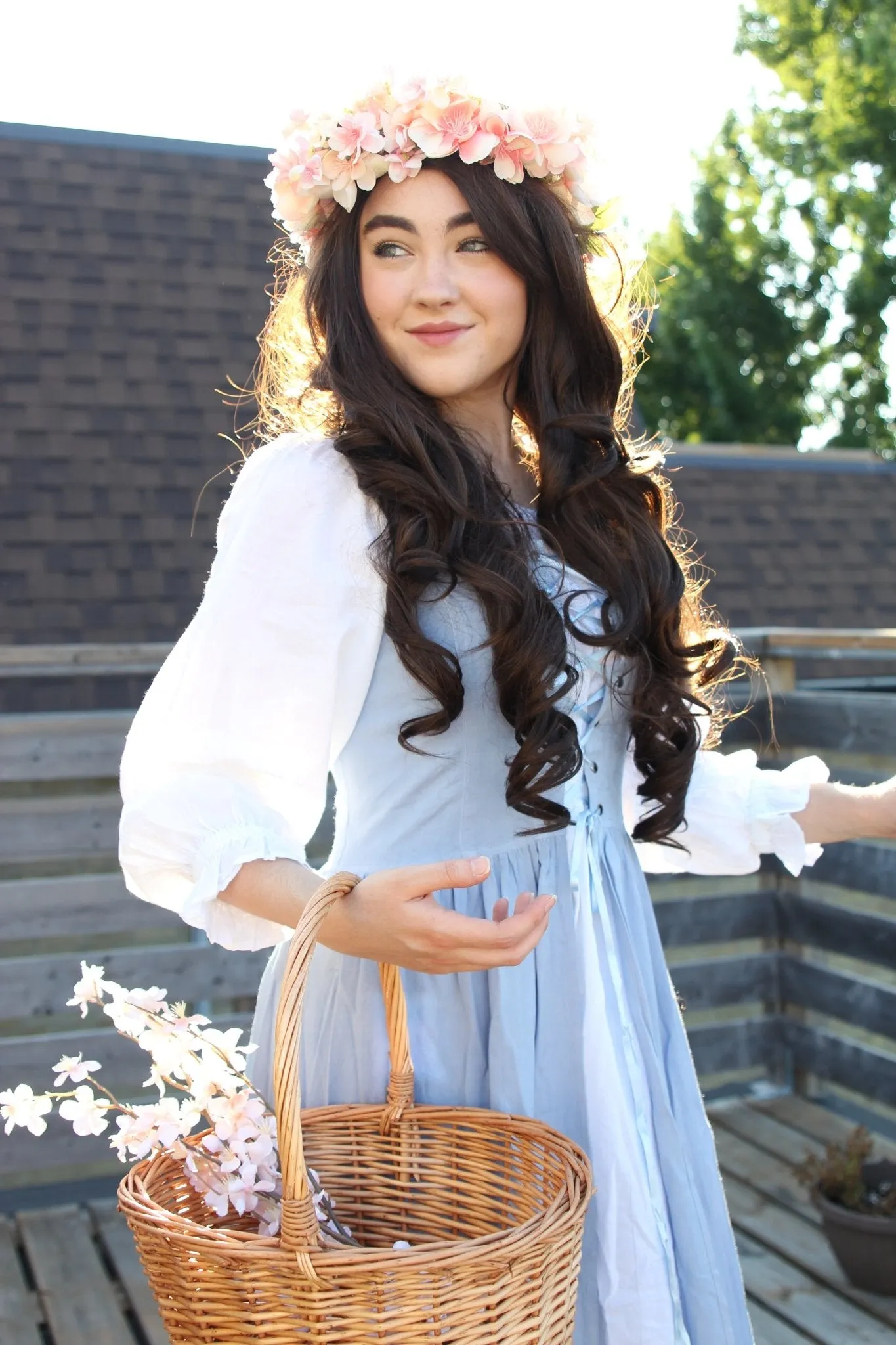 IMSTYLE Bella - Natural Brown Long Wavy Synthetic Lace Front Daily Wig