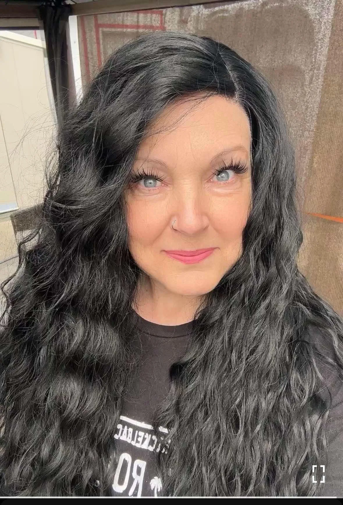 IMstyle Maribel Jet black pre cut Side part wig Afro wavy black wig Synthetic Lace Front Wig