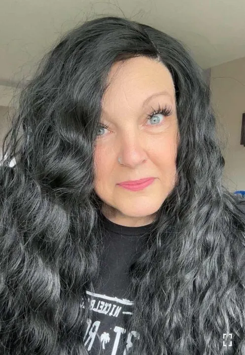 IMstyle Maribel Jet black pre cut Side part wig Afro wavy black wig Synthetic Lace Front Wig