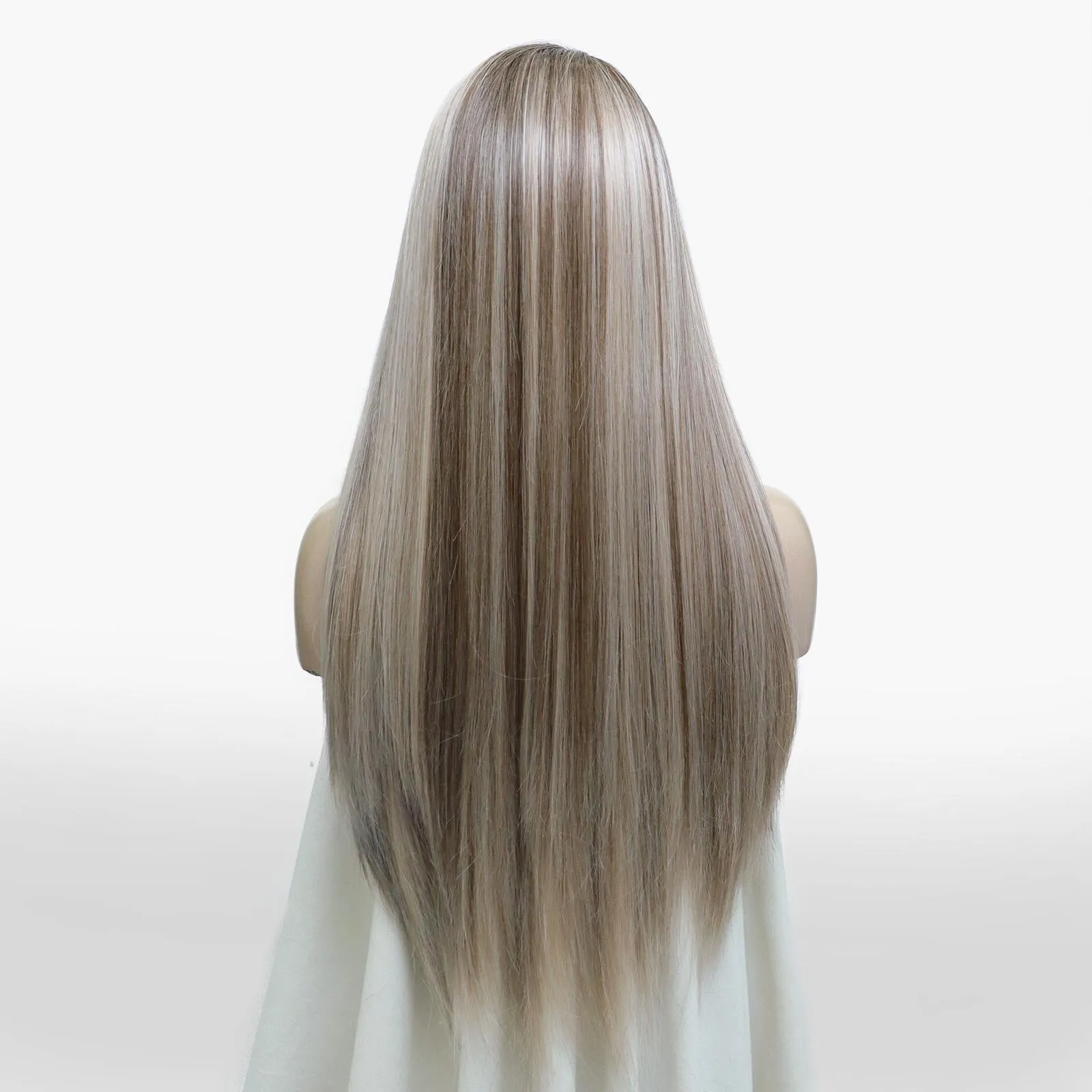 IMstyle Trina 13*6 Big lace Front Wig Ashy blonde with Highlight Staright FUtura Fiber- NQ29-C235(13x6)