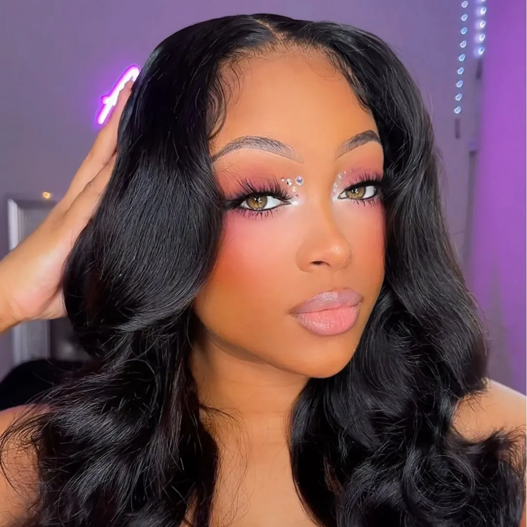 LARGE ANDREA Body Wave Glueless Lace Front Wig – Pre-Plucked HD Lace Wig