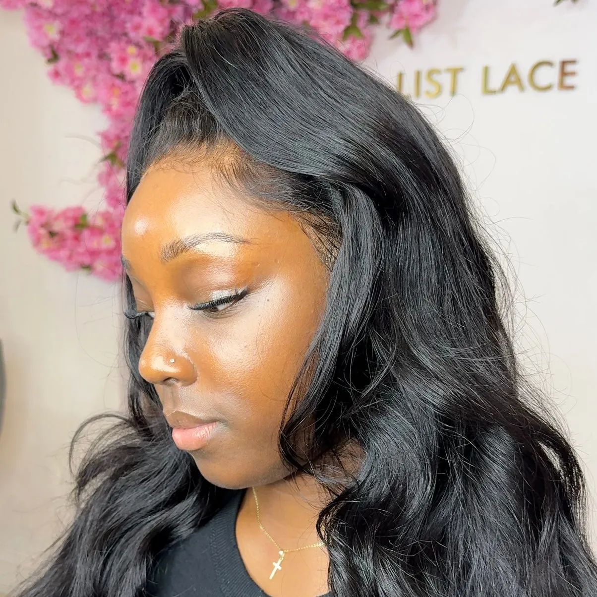 LARGE ANDREA Body Wave Glueless Lace Front Wig – Pre-Plucked HD Lace Wig