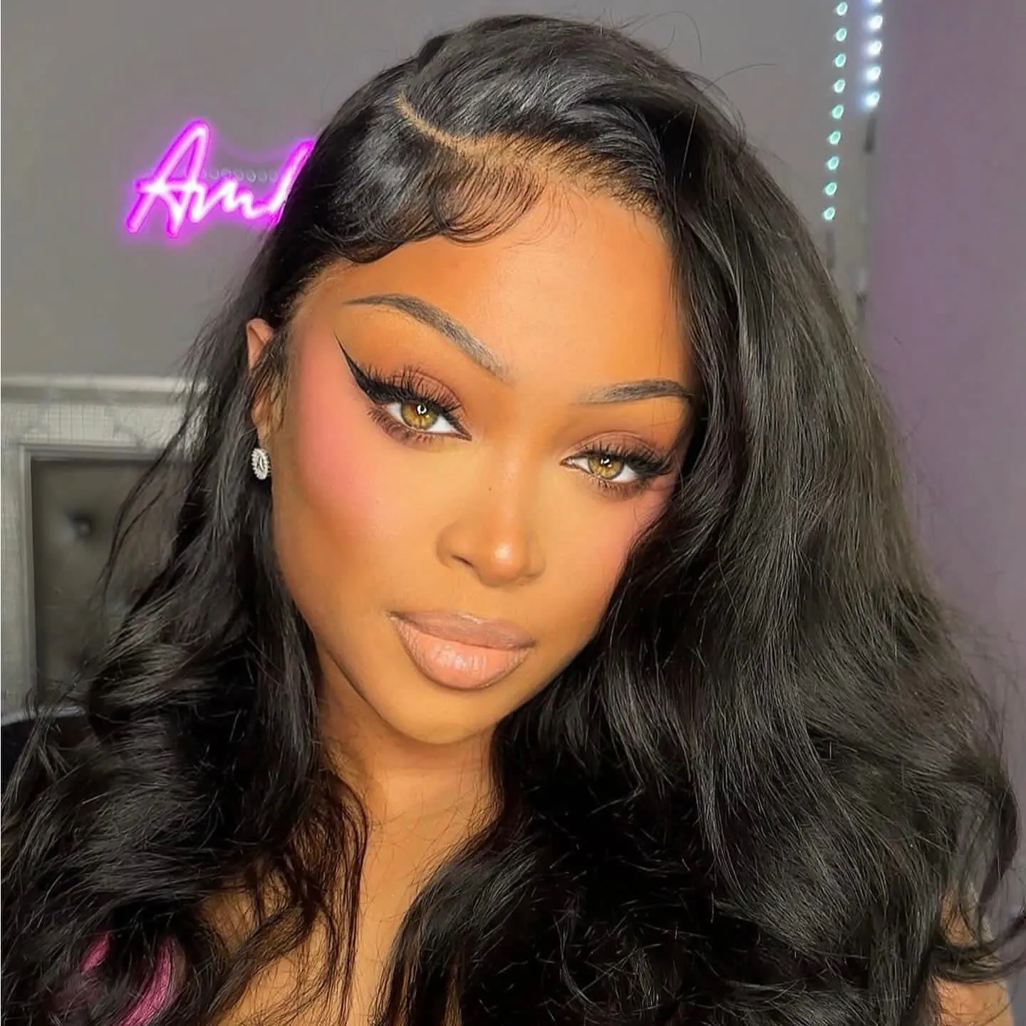 LARGE ANDREA Body Wave Glueless Lace Front Wig – Pre-Plucked HD Lace Wig