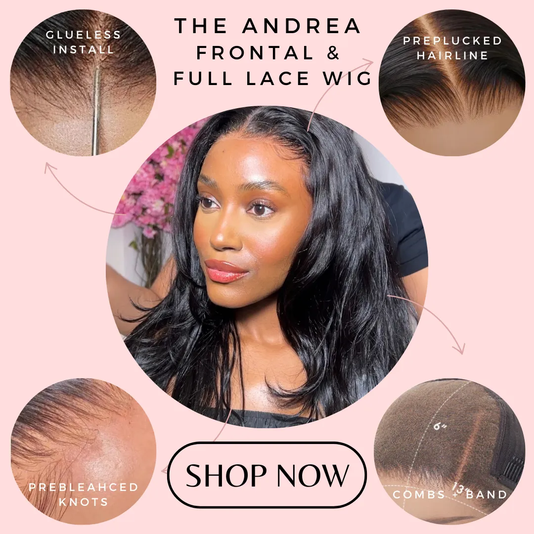 LARGE ANDREA Body Wave Glueless Lace Front Wig – Pre-Plucked HD Lace Wig