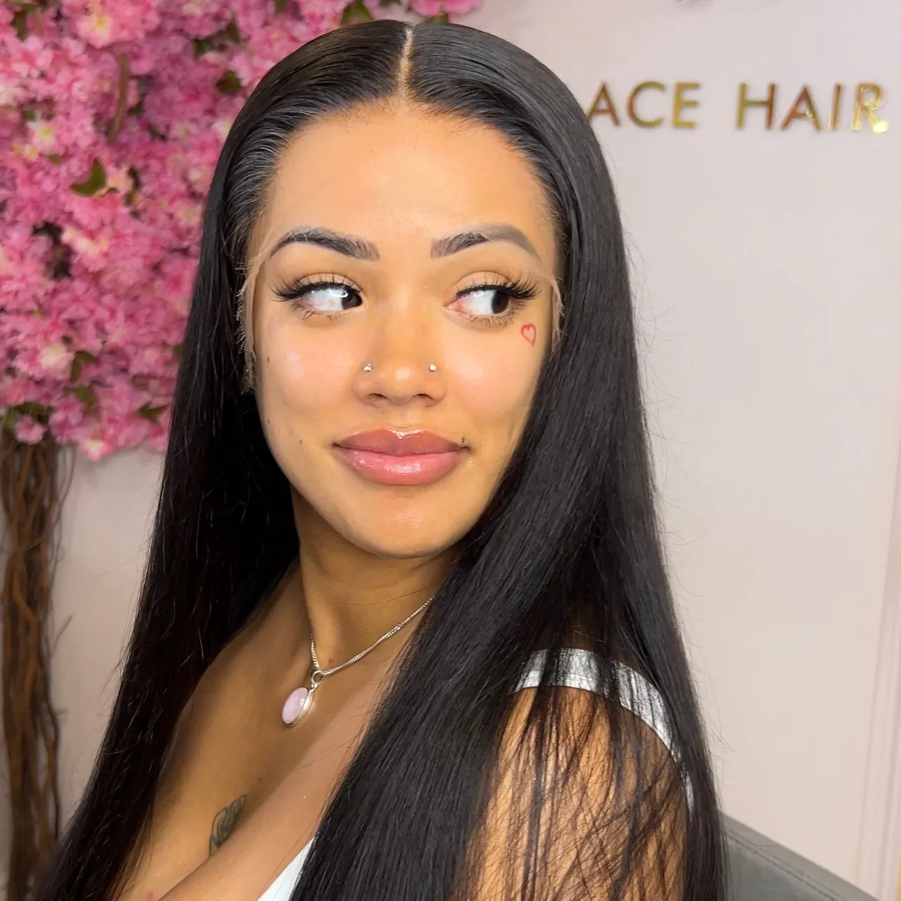 LARGE NAOMI - Glueless Silky Straight Wig HD Lace Virgin Human Hair Preplucked