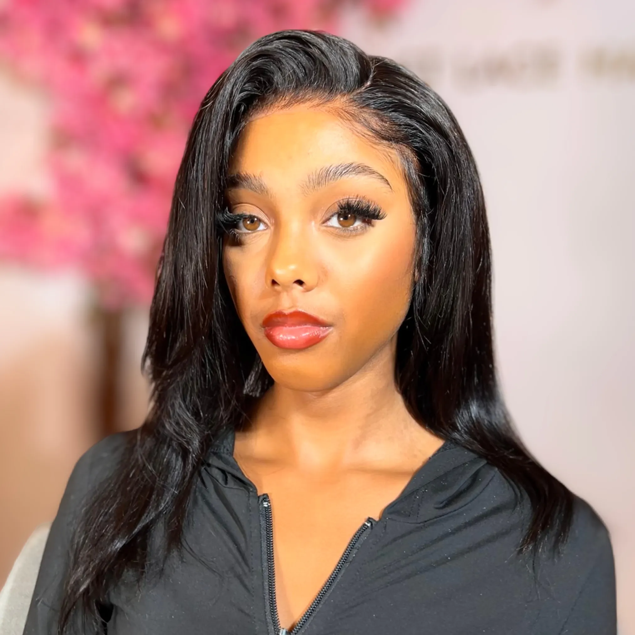 LARGE NAOMI - Glueless Silky Straight Wig HD Lace Virgin Human Hair Preplucked