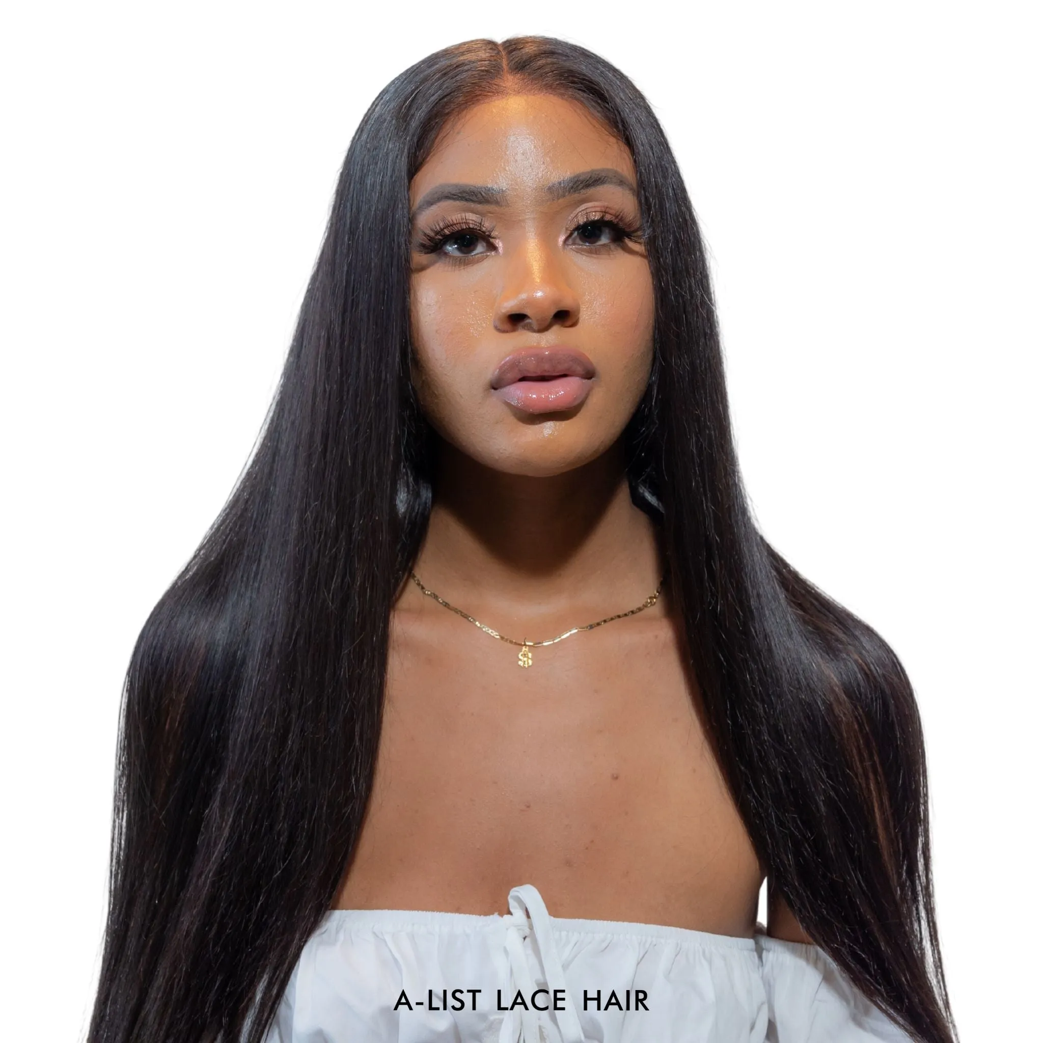 LARGE NAOMI - Glueless Silky Straight Wig HD Lace Virgin Human Hair Preplucked