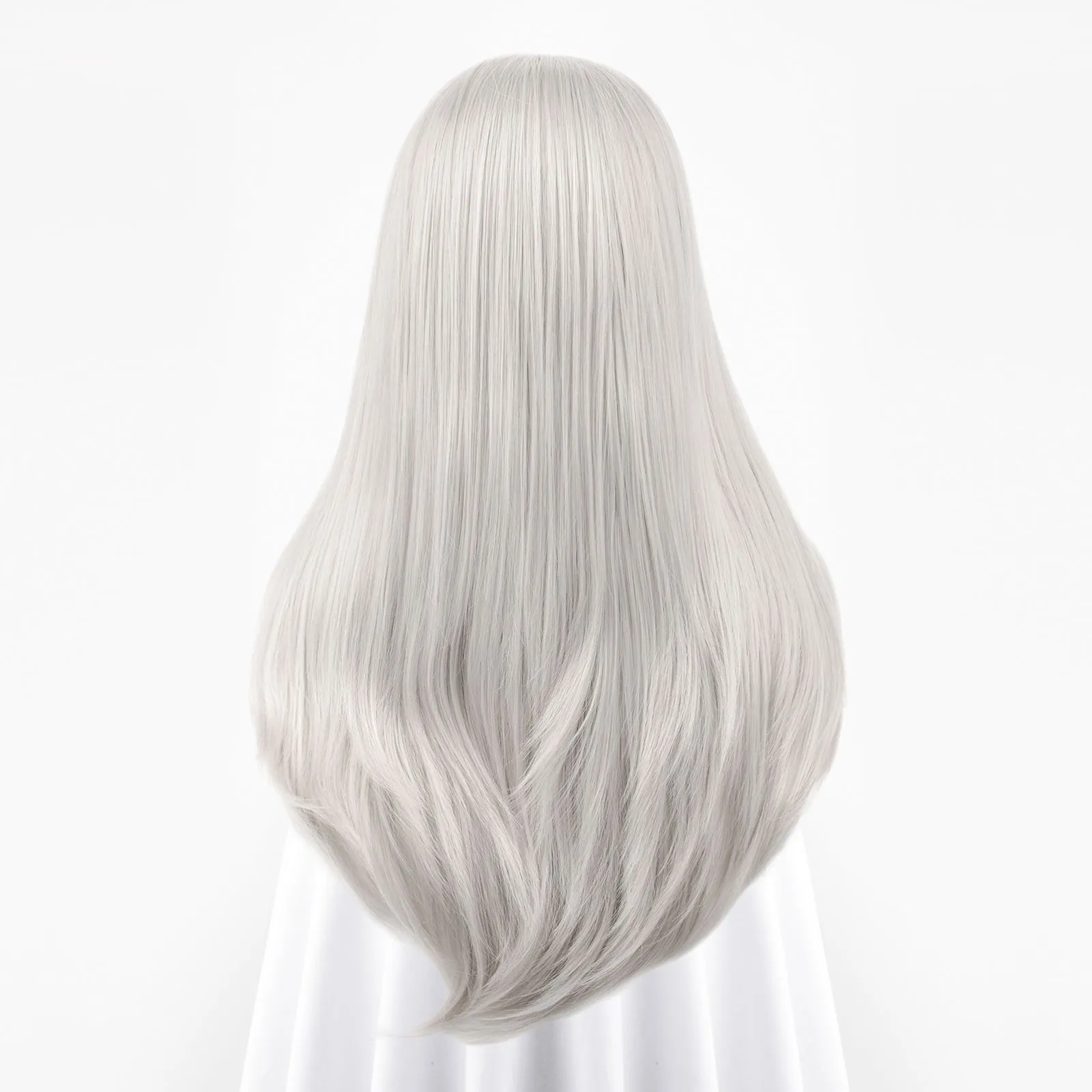 Luna - Silver Gray Long Straight Synthetic Lace Front Cosplay Wig