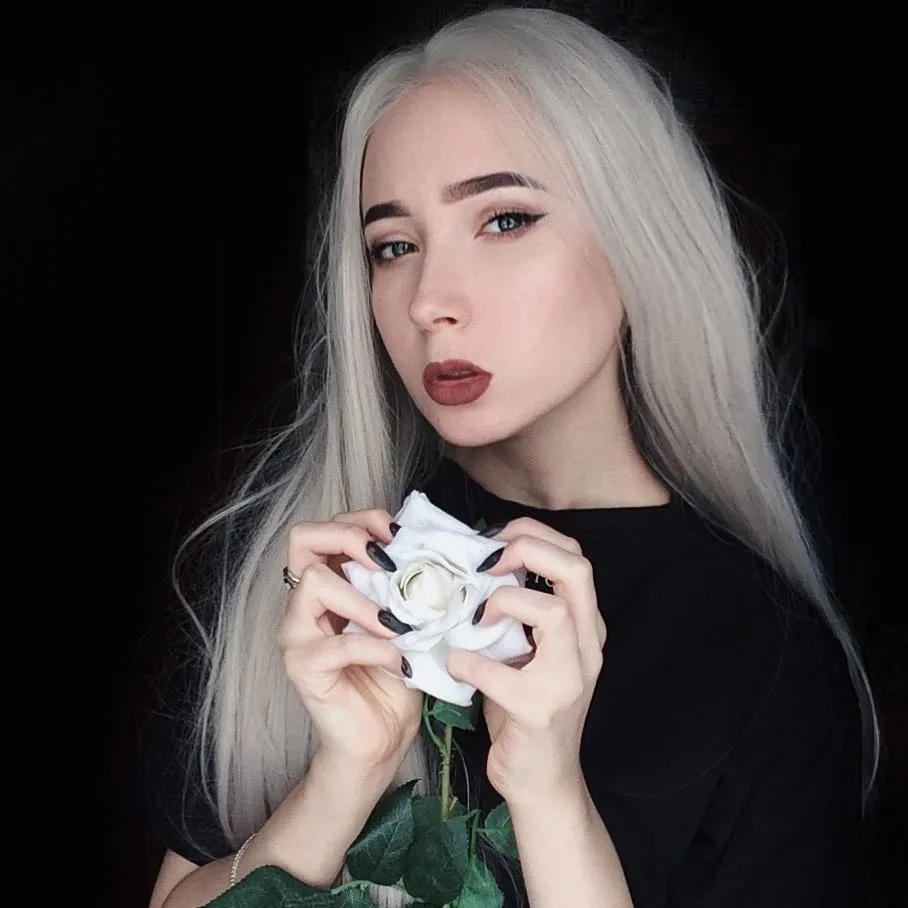 Luna - Silver Gray Long Straight Synthetic Lace Front Cosplay Wig
