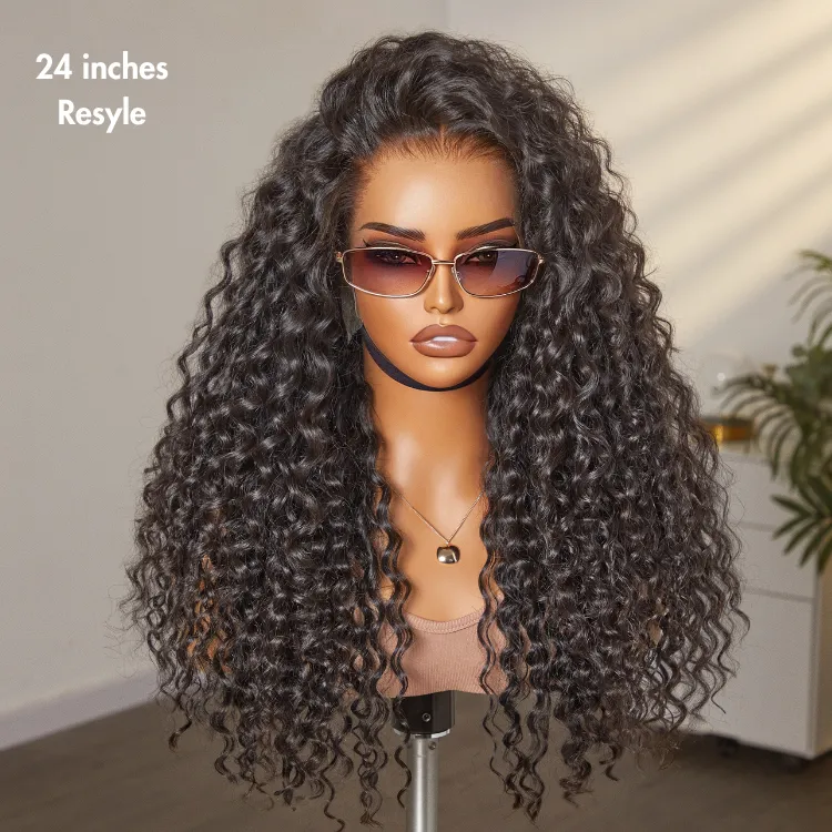 PreMax Wigs - Super Natural Hairline Deep Wave Ear-to-ear 13x6 Frontal HD Lace Long Curly Wig