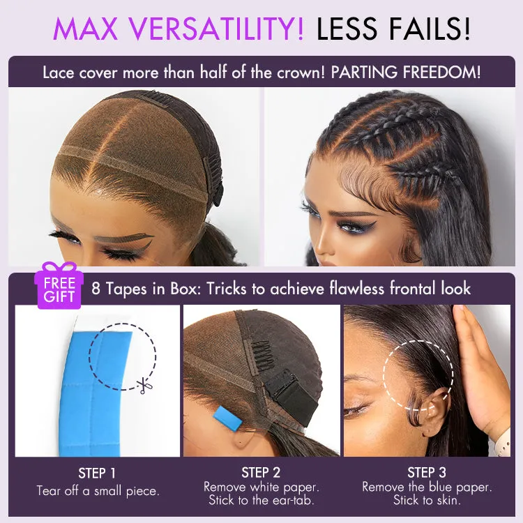 PreMax Wigs - Super Natural Hairline Deep Wave Ear-to-ear 13x6 Frontal HD Lace Long Curly Wig